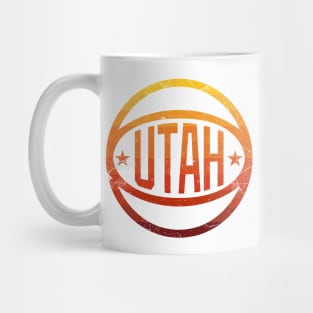 Utah Retro Ball - Sunset/White Mug